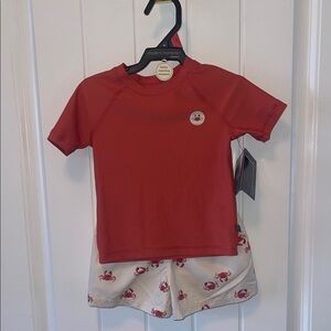 Modern Moments Kids Red Rashguard Set